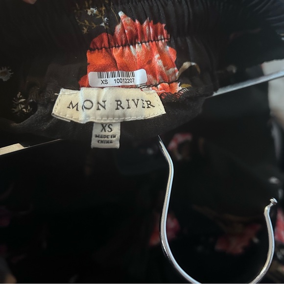 NWOT Moon River Sunset Canyon Black Floral Print Wide-Leg Pants XS $72 - Picture 10 of 10